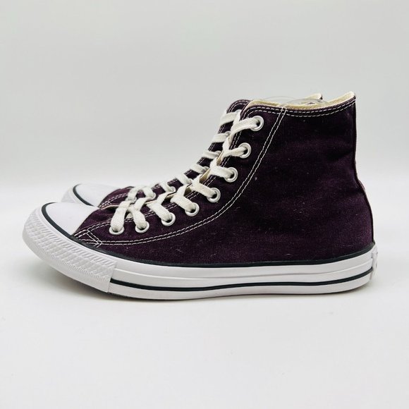 Converse All Star High Tops Womens 9.5 Mens 7.5  in Burgundy - Picture 6 of 14